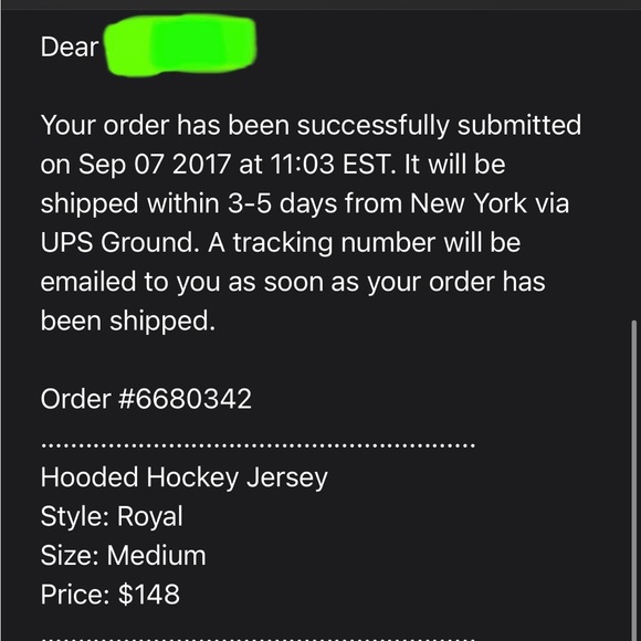 Supreme Hooded Hockey Jersey - Royal, Medium - Picture 8 of 8